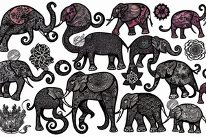 octo elephant tattoo idea