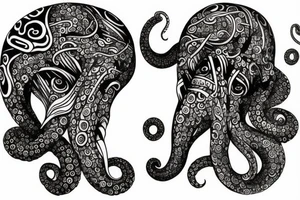 octopus elephant tattoo idea