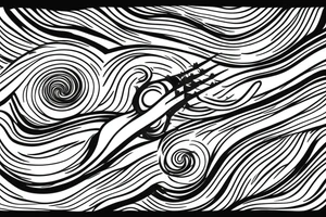 Sound waves growing through wide and narrow sound, candles, smoke, stars tattoo idea