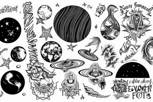 Flowing, everlong, stars and planets, mars ecological footprint tattoo idea