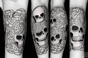 Skeleton poledancing tattoo idea