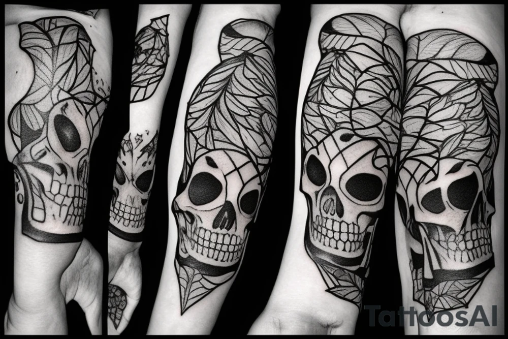 Skeleton poledancing tattoo idea