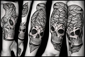 Skeleton poledancing tattoo idea