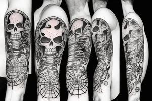 Skeleton poledancing tattoo idea