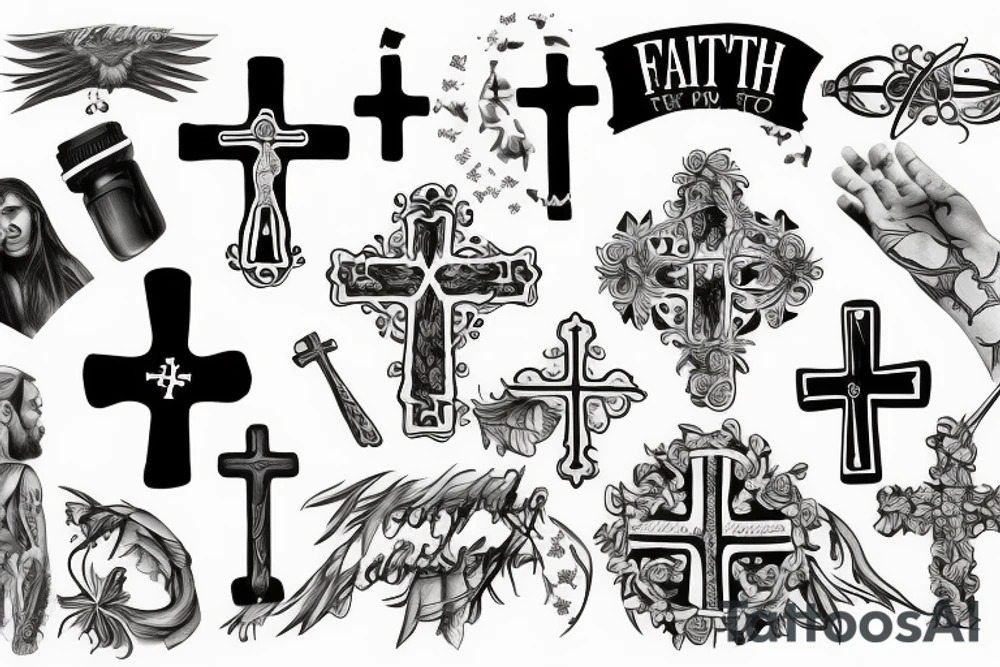 Faith over fear with a cross tattoo idea