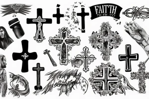 Faith over fear with a cross tattoo idea