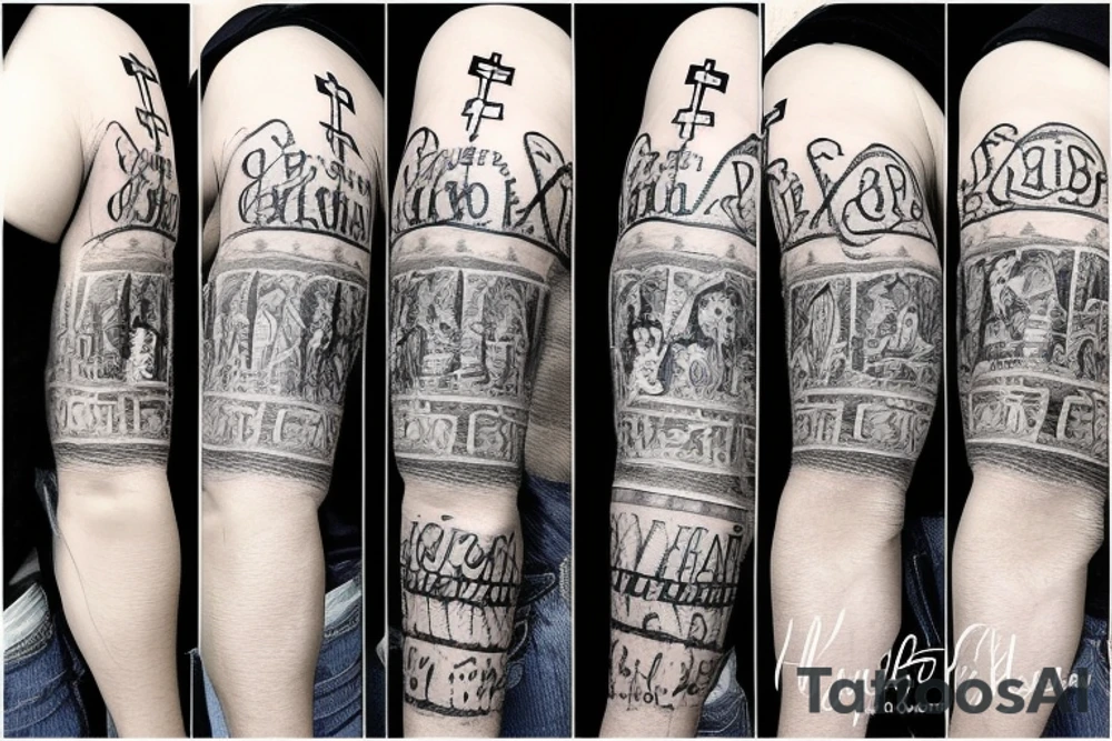 FAITH over fears with a cross in the middle tattoo idea