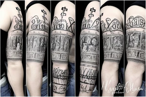 FAITH over fears with a cross in the middle tattoo idea