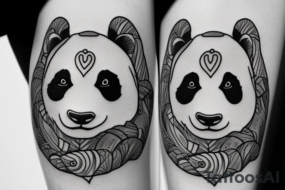 A panda smoking tattoo idea