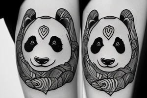 A panda smoking tattoo idea