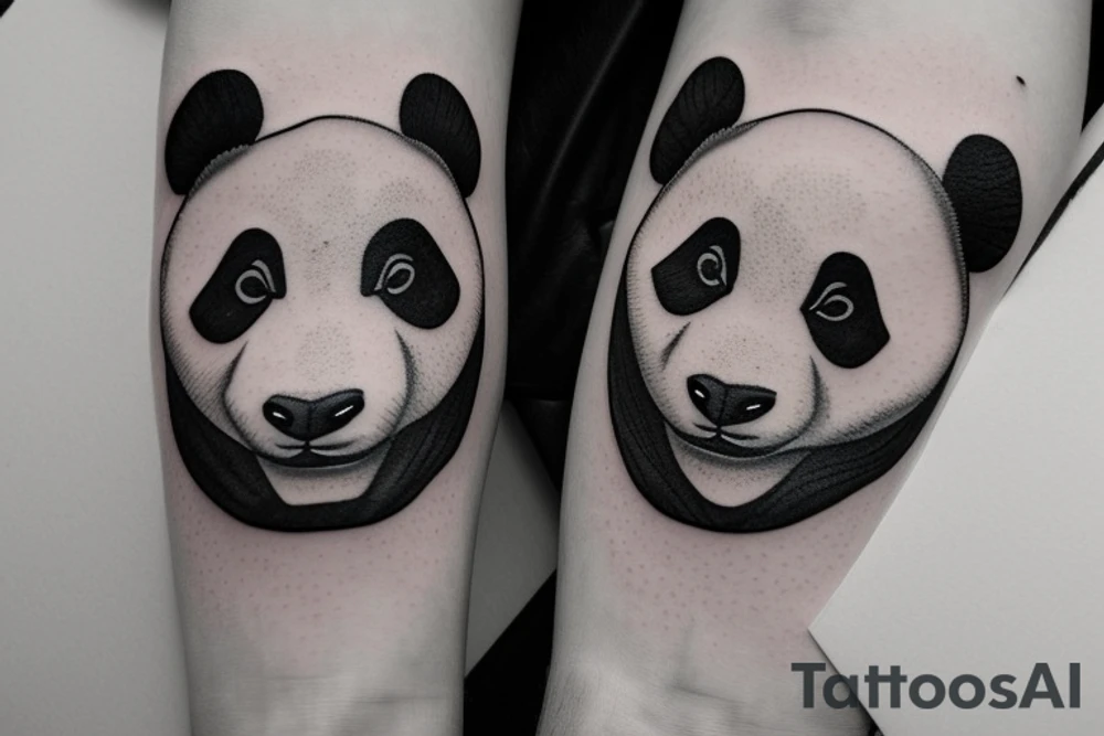 A panda smoking tattoo idea