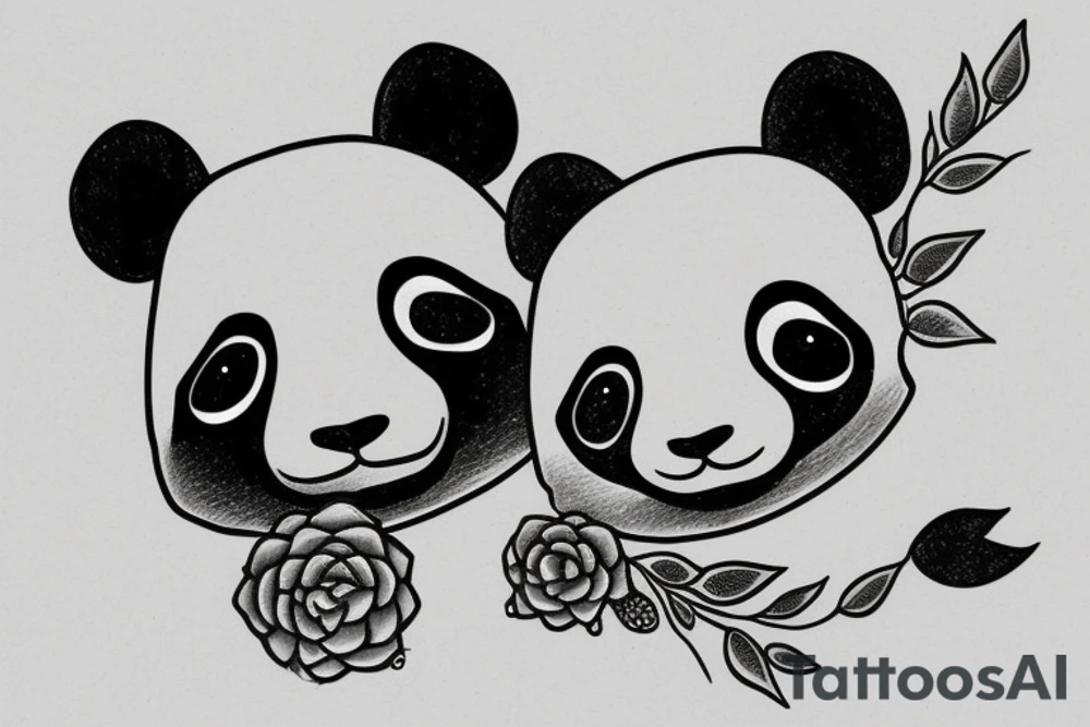 A panda smoking tattoo idea