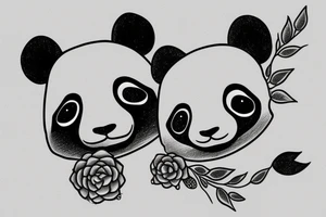 A panda smoking tattoo idea