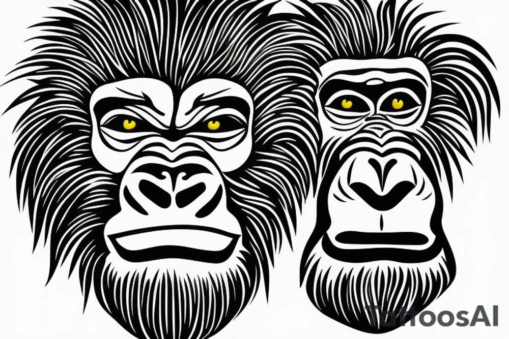 Gorilla head make it abstract
With open mouth tattoo idea Gorilla head make it abstract
With open mouth tattoo idea