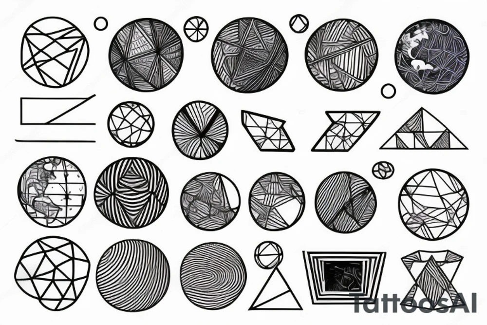 Geometric view of the planet Earth. tattoo idea