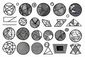 Geometric view of the planet Earth. tattoo idea