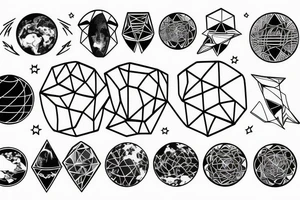Geometric view of the planet Earth. tattoo idea