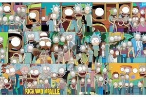 Rick and Morty on a rollercoaster. tattoo idea