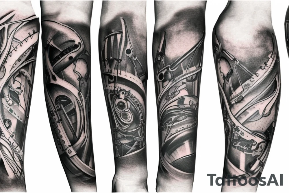 biomechanical forearm tattoo tattoo idea
