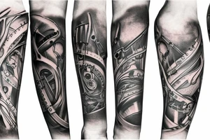 biomechanical forearm tattoo tattoo idea