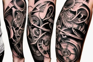 biomechanical forearm tattoo tattoo idea