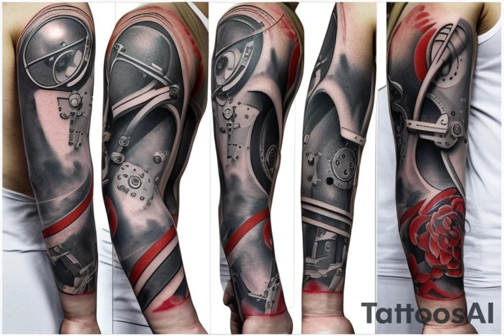 mechanical forearm tattoo tattoo idea