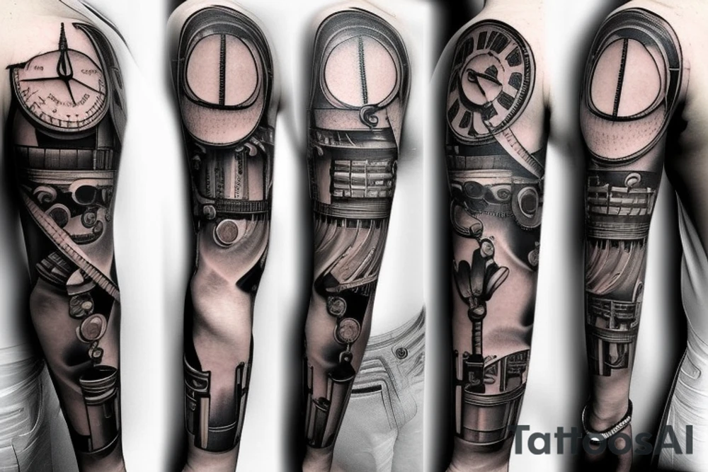 mechanical forearm tattoo tattoo idea