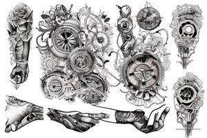 mechanical forearm tattoo tattoo idea