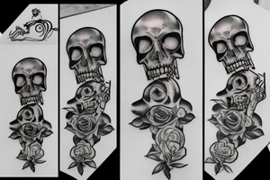 Memento mori bone cancer tattoo idea