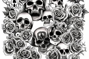 Memento mori bone cancer tattoo idea
