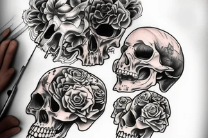 Memento mori bone cancer tattoo idea