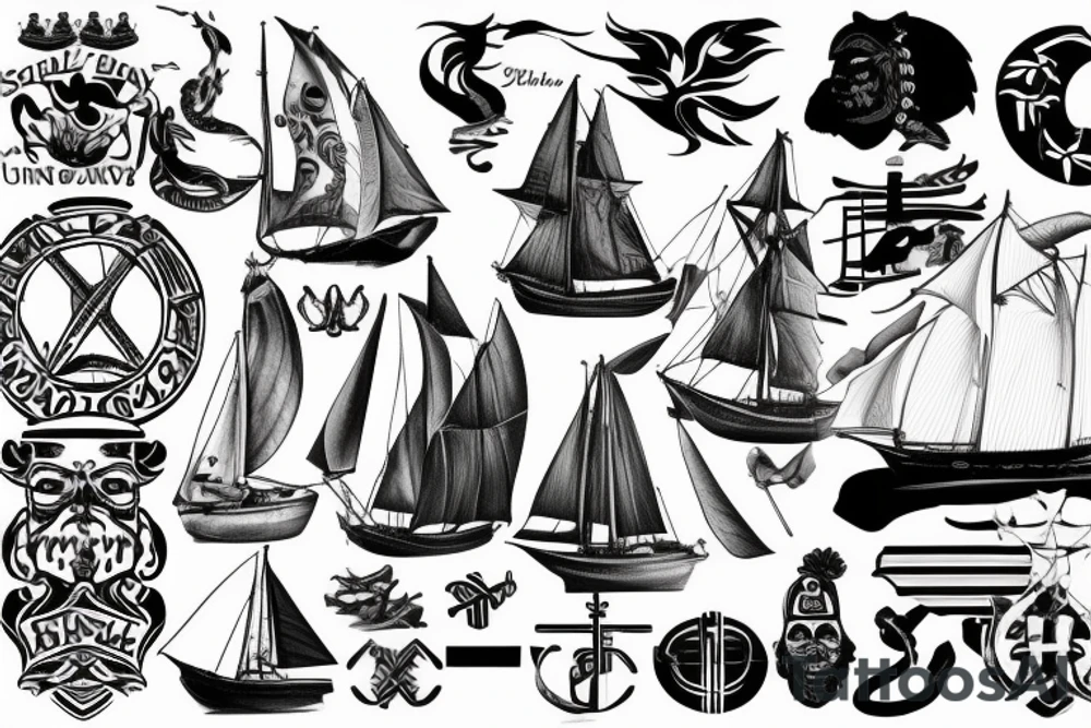 Something related to Norway, England and sailing but not an anker. tattoo idea