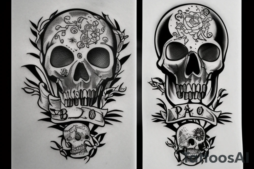 Memento mori bone cancer tattoo idea
