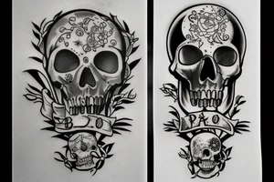 Memento mori bone cancer tattoo idea