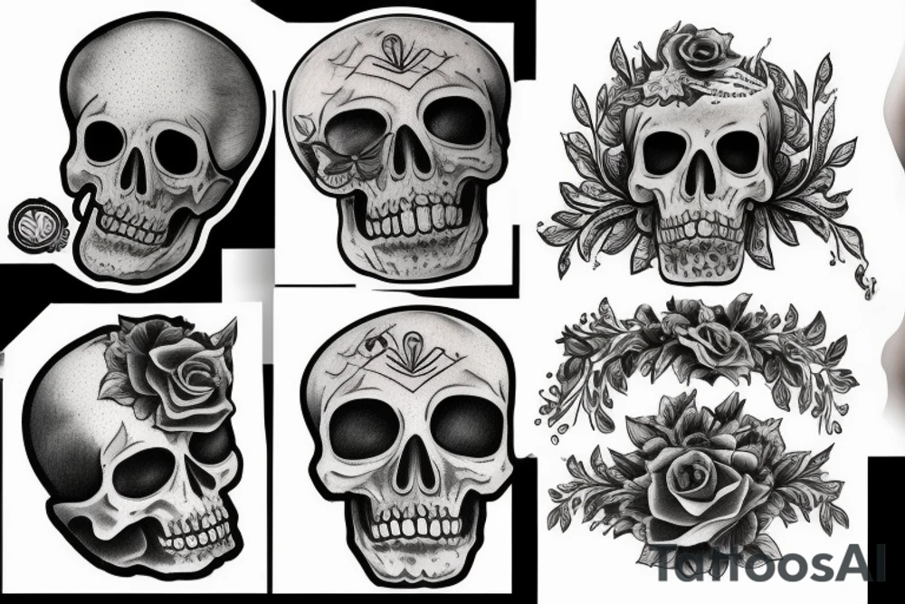 Memento mori bone cancer tattoo idea