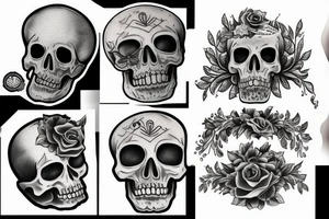 Memento mori bone cancer tattoo idea