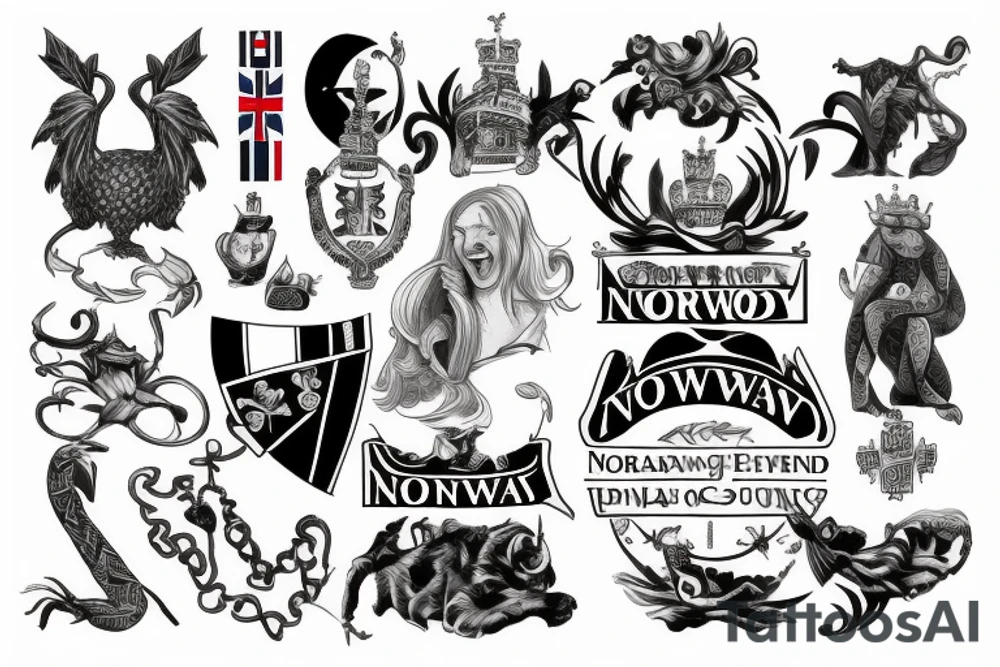 Something related to Norway and England. tattoo idea Something related to Norway and England. tattoo idea