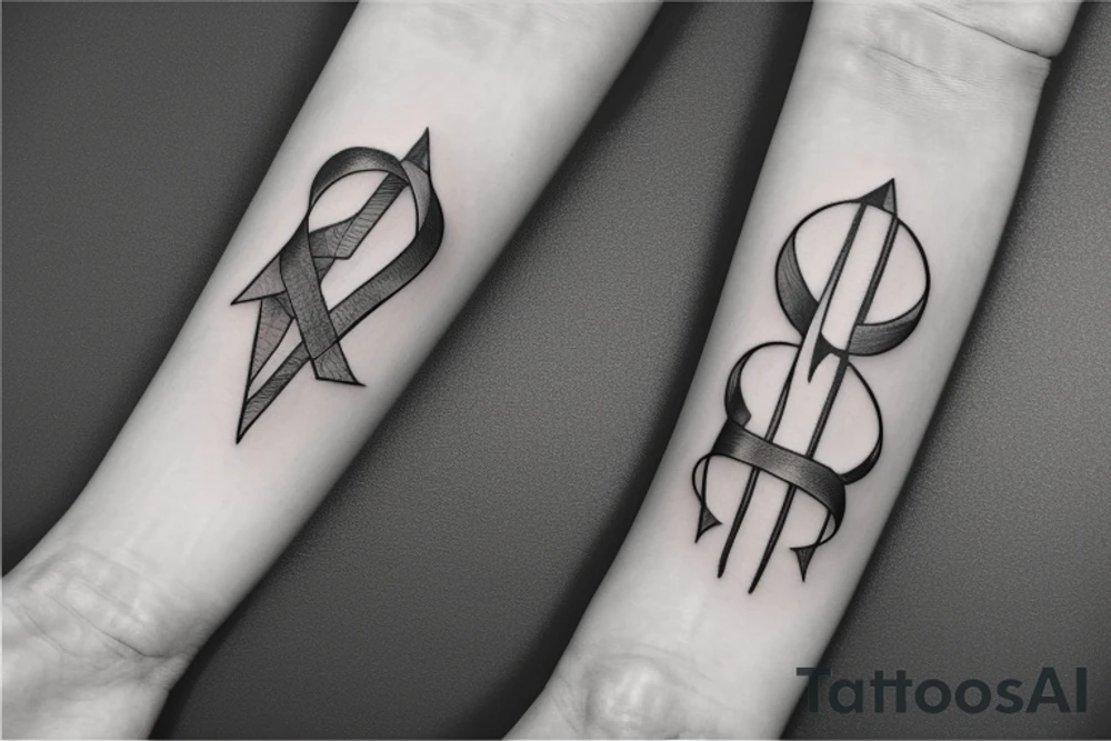 Memento mori script bone cancer ribbon tattoo idea Memento mori script bone cancer ribbon tattoo idea