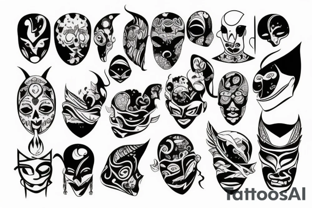 Hanya mask tattoo idea