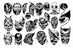 Hanya mask tattoo idea
