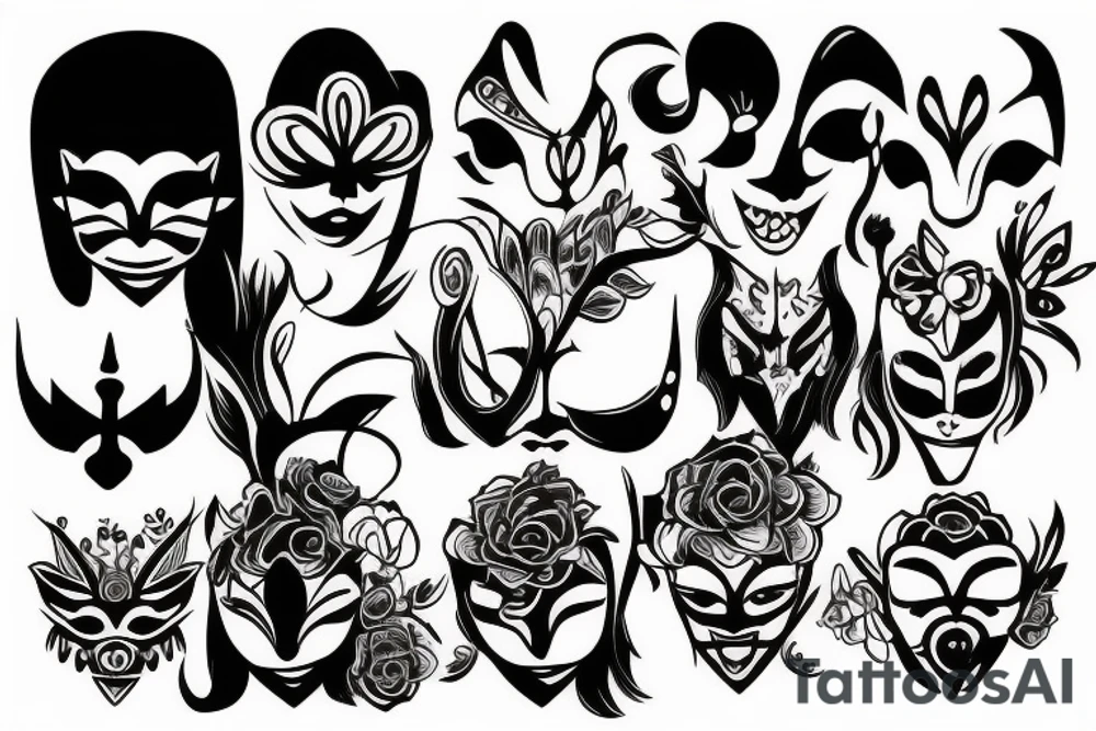 Hanya mask tattoo idea