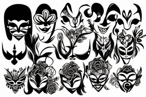 Hanya mask tattoo idea