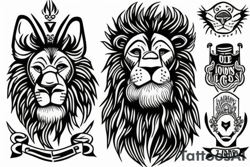 Daniel in the lions den Samson Bible David and Goliath tattoo idea