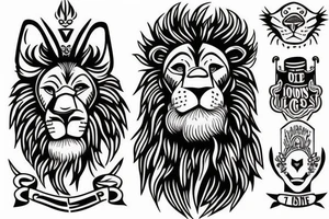 Daniel in the lions den Samson Bible David and Goliath tattoo idea