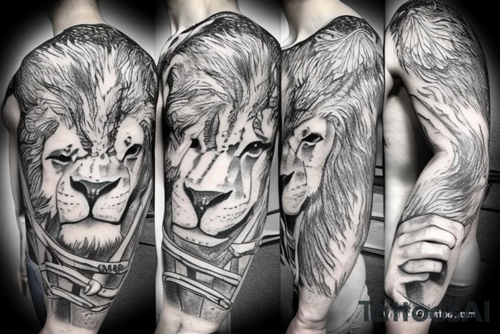 Daniel in the lions den Samson Bible David and Goliath tattoo idea