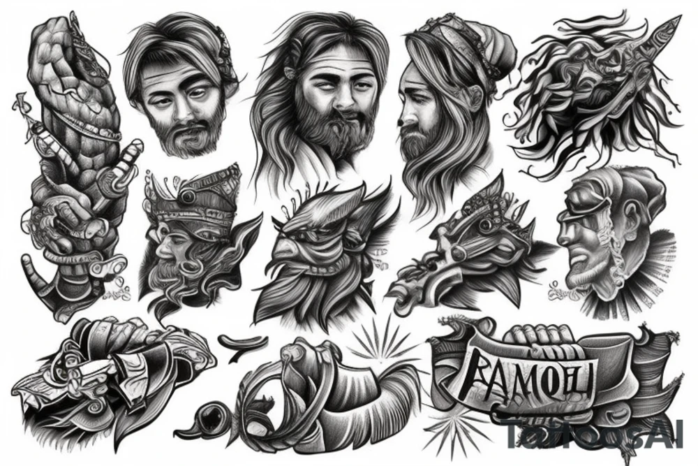Samson Bible tattoo idea