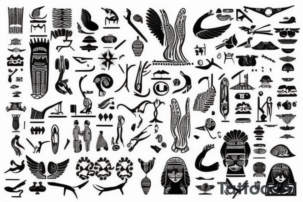 in Scandinavian style hieroglyphs, on the forearm tattoo idea