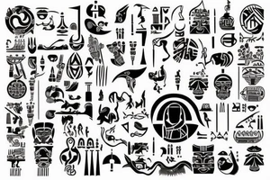 in Scandinavian style hieroglyphs, on the forearm tattoo idea
