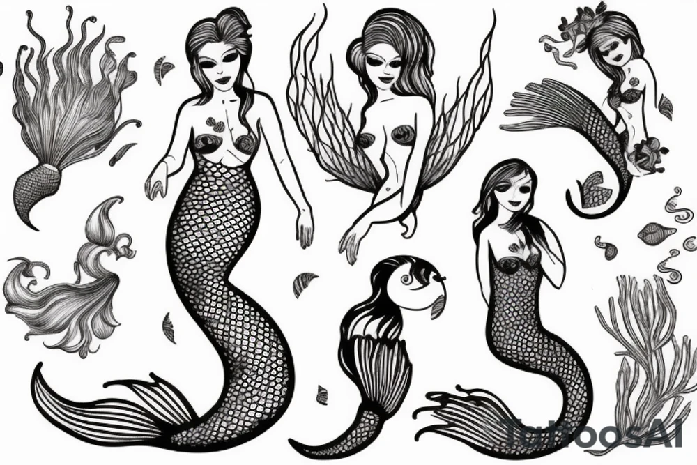 mermaid tattoo idea