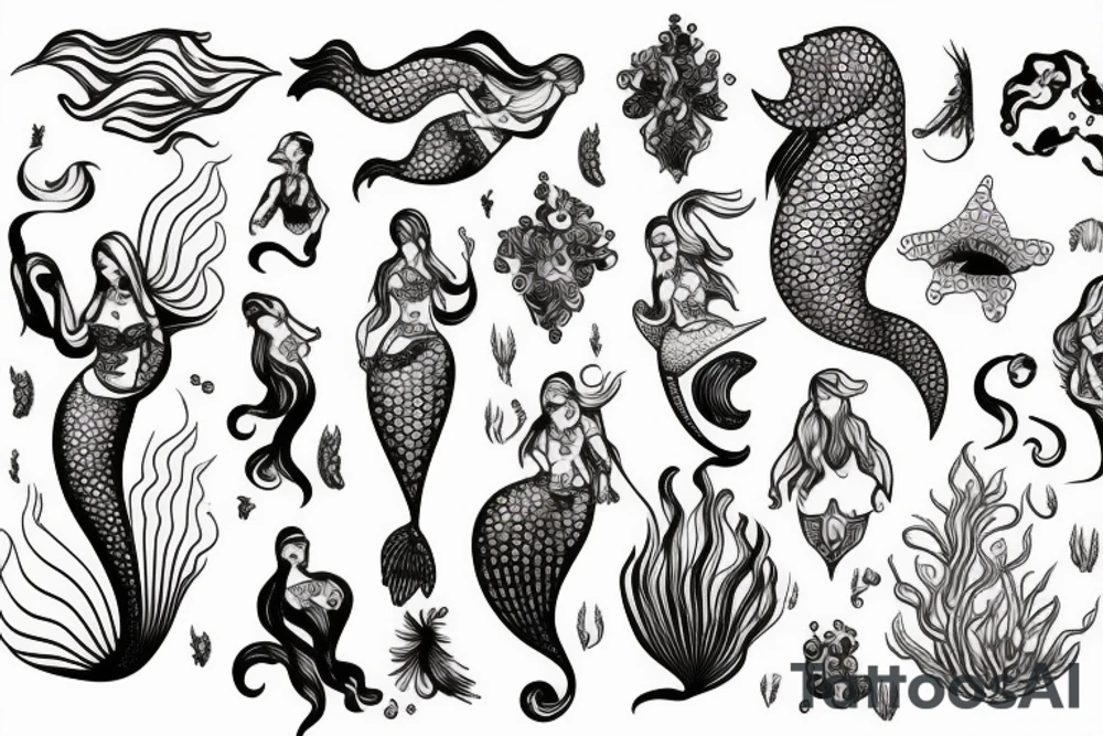 mermaid tattoo idea